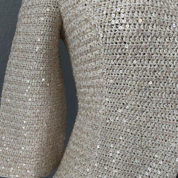 NWT Elie Tahari Reva Gold Sequin Sparkly Jacket Blazer XS - Picture 9 of 15